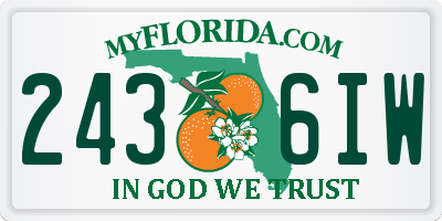 FL license plate 2436IW
