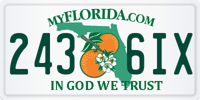 FL license plate 2436IX