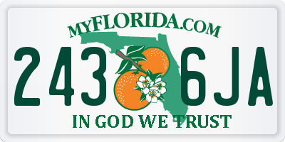 FL license plate 2436JA