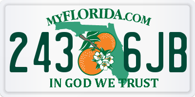 FL license plate 2436JB