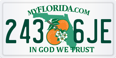 FL license plate 2436JE
