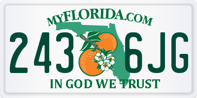 FL license plate 2436JG