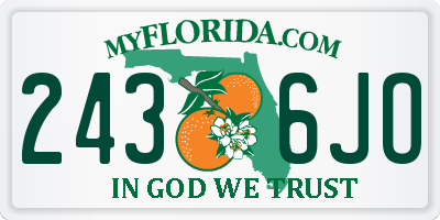 FL license plate 2436JO