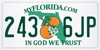 FL license plate 2436JP