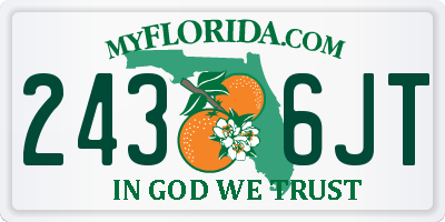 FL license plate 2436JT
