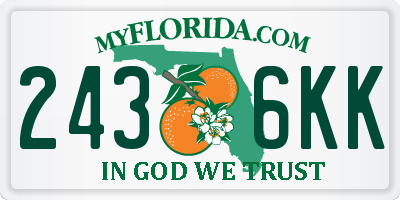 FL license plate 2436KK