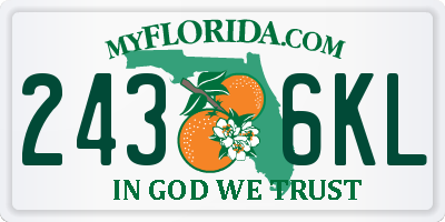 FL license plate 2436KL