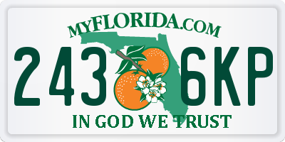 FL license plate 2436KP