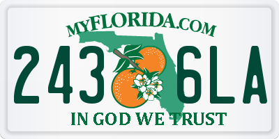 FL license plate 2436LA