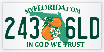 FL license plate 2436LD