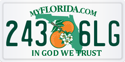 FL license plate 2436LG