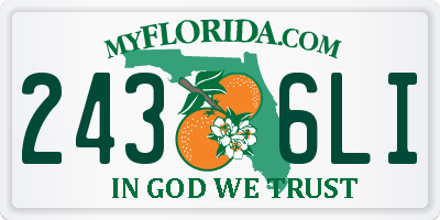 FL license plate 2436LI