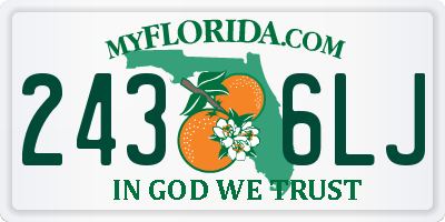 FL license plate 2436LJ