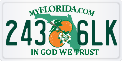FL license plate 2436LK