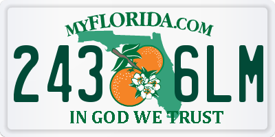 FL license plate 2436LM