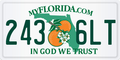 FL license plate 2436LT