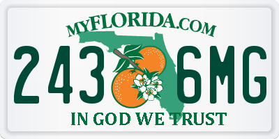 FL license plate 2436MG