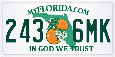 FL license plate 2436MK