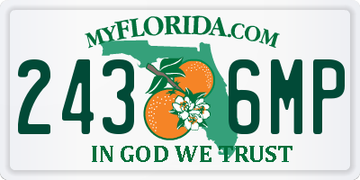 FL license plate 2436MP
