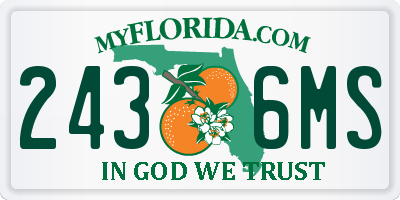 FL license plate 2436MS