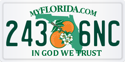 FL license plate 2436NC