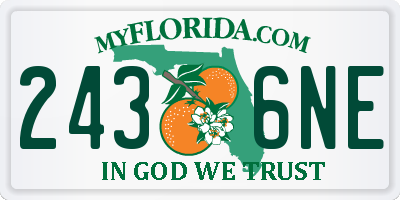 FL license plate 2436NE