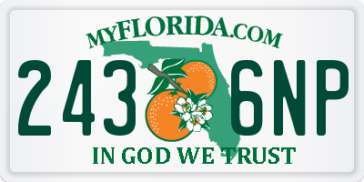FL license plate 2436NP