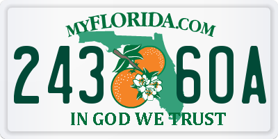 FL license plate 2436OA