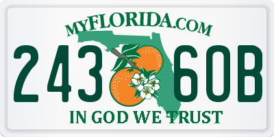 FL license plate 2436OB