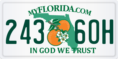 FL license plate 2436OH