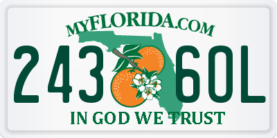 FL license plate 2436OL