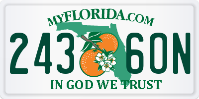 FL license plate 2436ON