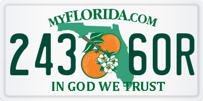 FL license plate 2436OR
