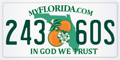 FL license plate 2436OS