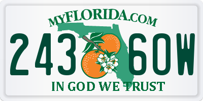 FL license plate 2436OW