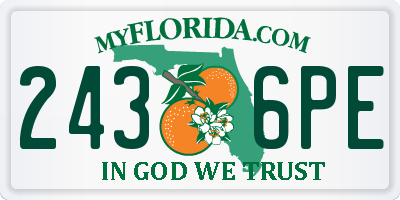 FL license plate 2436PE