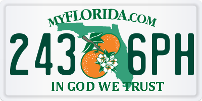 FL license plate 2436PH