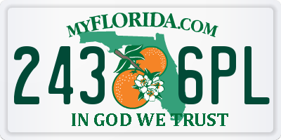 FL license plate 2436PL