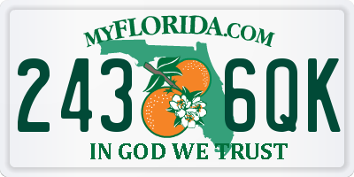 FL license plate 2436QK