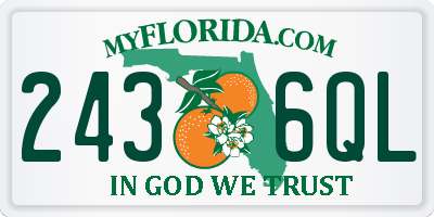 FL license plate 2436QL