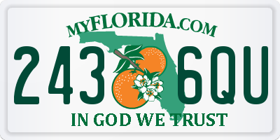 FL license plate 2436QU