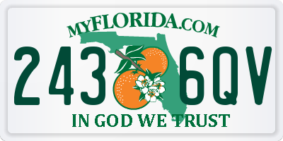 FL license plate 2436QV