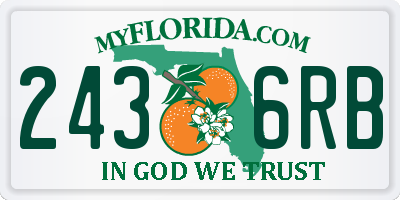 FL license plate 2436RB