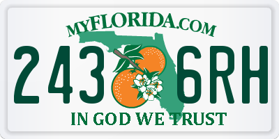 FL license plate 2436RH
