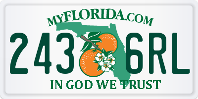 FL license plate 2436RL