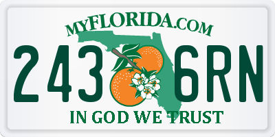FL license plate 2436RN
