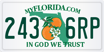 FL license plate 2436RP