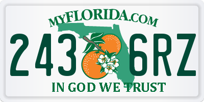 FL license plate 2436RZ