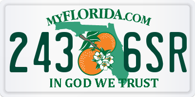 FL license plate 2436SR