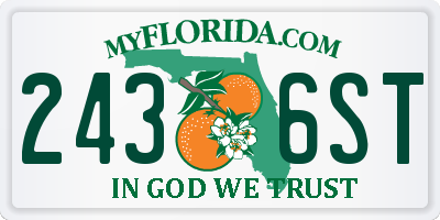 FL license plate 2436ST